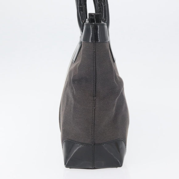 GUCCI Tote Bag Canvas Black Gold 002 1119 Auth BSZ162
