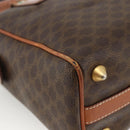 CELINE Macadam Canvas Hand Bag PVC Leather Brown Gold Auth BSZ166-11