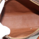 CELINE Macadam Canvas Hand Bag PVC Leather Brown Gold Auth BSZ166-15