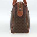 CELINE Macadam Canvas Hand Bag PVC Leather Brown Gold Auth BSZ166-4