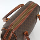 CELINE Macadam Canvas Hand Bag PVC Leather Brown Gold Auth BSZ166-6