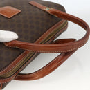CELINE Macadam Canvas Hand Bag PVC Leather Brown Gold Auth BSZ166-7