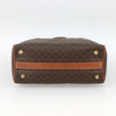 CELINE Macadam Canvas Hand Bag PVC Leather Brown Gold Auth BSZ166-9