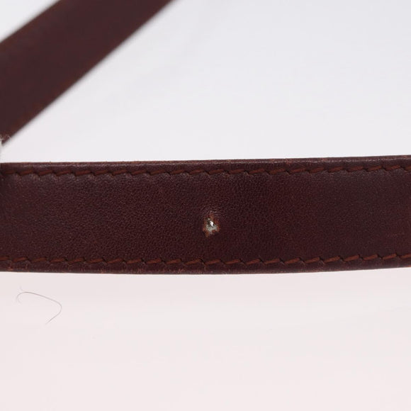 CARTIER Must Line Purse Shoulder Bag Leather Bordeaux Gold Auth BSZ168