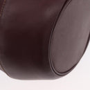 CARTIER Must Line Purse Shoulder Bag Leather Bordeaux Gold Auth BSZ170-10
