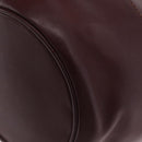 CARTIER Must Line Purse Shoulder Bag Leather Bordeaux Gold Auth BSZ170-11