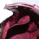CARTIER Must Line Purse Shoulder Bag Leather Bordeaux Gold Auth BSZ170-18