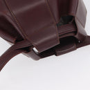 CARTIER Must Line Purse Shoulder Bag Leather Bordeaux Gold Auth BSZ170-6