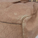 GUCCI GG Canvas Sookie Guccissima Hand Bag Leather Gold Pink 211944 Auth BSZ176-15
