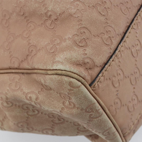GUCCI GG Canvas Sookie Guccissima Hand Bag Leather Gold Pink 211944 Auth BSZ176