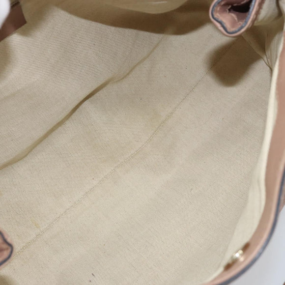GUCCI GG Canvas Sookie Guccissima Hand Bag Leather Gold Pink 211944 Auth BSZ176