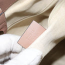 GUCCI GG Canvas Sookie Guccissima Hand Bag Leather Gold Pink 211944 Auth BSZ176-12