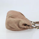GUCCI GG Canvas Sookie Guccissima Hand Bag Leather Gold Pink 211944 Auth BSZ176-3