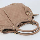 GUCCI GG Canvas Sookie Guccissima Hand Bag Leather Gold Pink 211944 Auth BSZ176-6