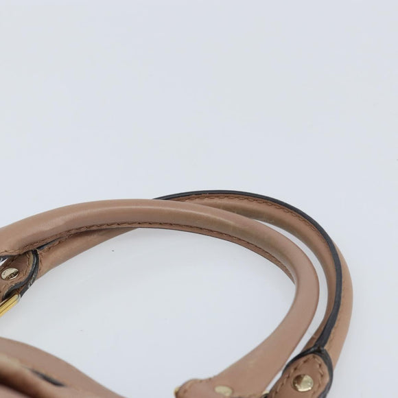 GUCCI GG Canvas Sookie Guccissima Hand Bag Leather Gold Pink 211944 Auth BSZ176