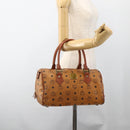 MCM Vicetos Logogram Handtasche PVC Leder Braun Gold Orig. BSZ179-16