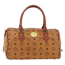 MCM Vicetos Logogram Handtasche PVC Leder Braun Gold Orig. BSZ179-13