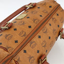 MCM Vicetos Logogram Handtasche PVC Leder Braun Gold Orig. BSZ179-5