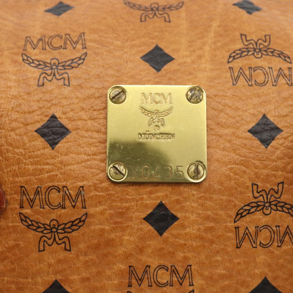 MCM Vicetos Logogram Handtasche PVC Leder Braun Gold Orig. BSZ179