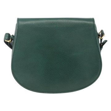 CARTIER Shoulder Bag Leather Green Gold Auth BSZ181V - 0