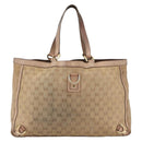 GUCCI GG Canvas Abbey Tote Bag Beige Gold 141472 Auth BSZ183-2