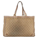 GUCCI GG Canvas Abbey Tote Bag Beige Gold 141472 Auth BSZ183-3