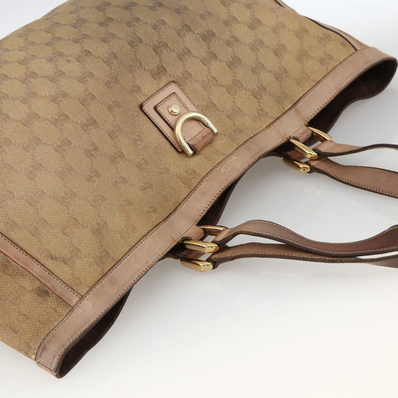 GUCCI GG Canvas Abbey Tote Bag Beige Gold 141472 Auth BSZ183