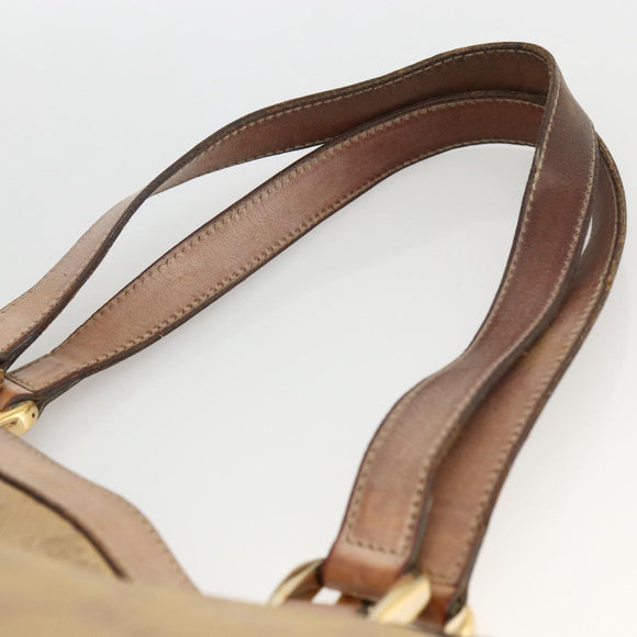 GUCCI GG Canvas Abbey Tote Bag Beige Gold 141472 Auth BSZ183