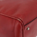 LOEWE Heritage Tote Bag Leather Red Silver Auth BSZ189-9