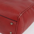 LOEWE Heritage Tote Bag Leather Red Silver Auth BSZ189-14