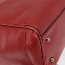 LOEWE Heritage Tote Bag Leather Red Silver Auth BSZ189-15