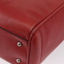LOEWE Heritage Tote Bag Leather Red Silver Auth BSZ189-16