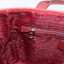 LOEWE Heritage Tote Bag Leather Red Silver Auth BSZ189-20
