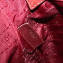 LOEWE Heritage Tote Bag Leather Red Silver Auth BSZ189-12