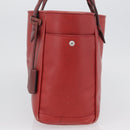 LOEWE Heritage Tote Bag Leather Red Silver Auth BSZ189-3