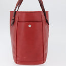LOEWE Heritage Tote Bag Leather Red Silver Auth BSZ189-4