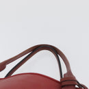 LOEWE Heritage Tote Bag Leather Red Silver Auth BSZ189-8