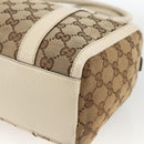 GUCCI GG Canvas Hand Bag Beige Gold 130942 Auth BSZ194-12