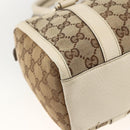 GUCCI GG Canvas Hand Bag Beige Gold 130942 Auth BSZ194-13