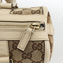 GUCCI GG Canvas Hand Bag Beige Gold 130942 Auth BSZ194-14