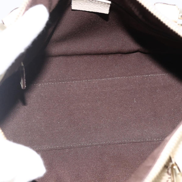GUCCI GG Canvas Hand Bag Beige Gold 130942 Auth BSZ194