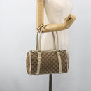 GUCCI GG Canvas Hand Bag Beige Gold 130942 Auth BSZ194-22