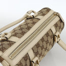 GUCCI GG Canvas Hand Bag Beige Gold 130942 Auth BSZ194-6