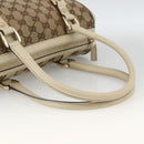 GUCCI GG Canvas Hand Bag Beige Gold 130942 Auth BSZ194-7