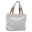 PRADA Sports Hand Bag Nylon Silver Auth BSZ195-1