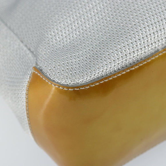 PRADA Sports Hand Bag Nylon Silver Auth BSZ195