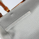 PRADA Sports Hand Bag Nylon Silver Auth BSZ195-14