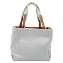 PRADA Sports Hand Bag Nylon Silver Auth BSZ195-3