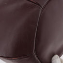CARTIER Must Line Purse Shoulder Bag Leather Bordeaux Gold Auth BSZ197-12