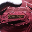 CARTIER Must Line Purse Shoulder Bag Leather Bordeaux Gold Auth BSZ197-15